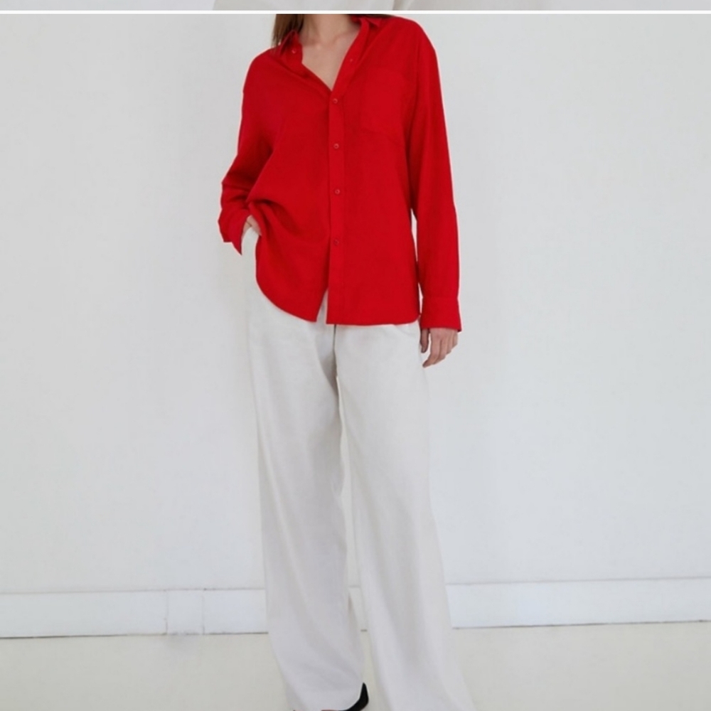Aritzia Babaton Elizabeth blouse red Size 2XS XXS